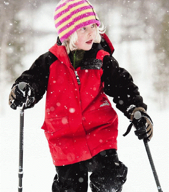 Raquette à neige avec les enfants à  Courchevel