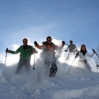 raquette à neige sportive guidée à courchevel