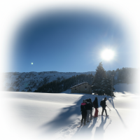 easy snow shoes hike Courchevel