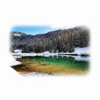 lac rosiere en raquette a neige courchevel